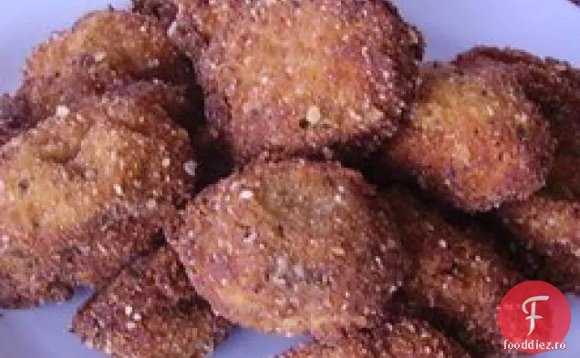 Ciuperci prăjite cu sos de brânză Feta