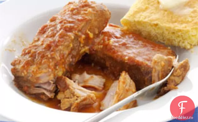 Coaste de porc BBQ fierte lent