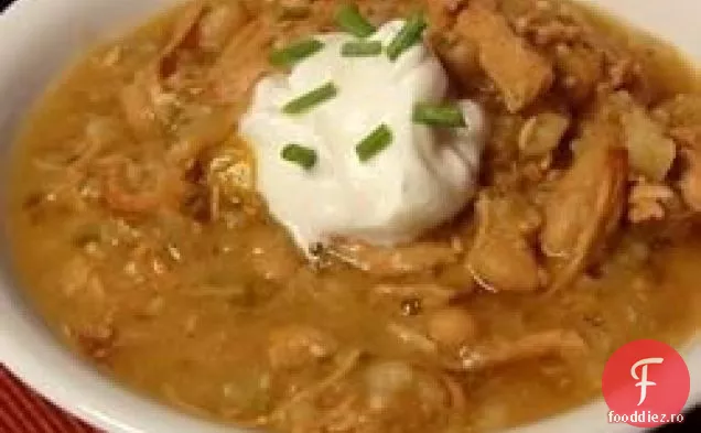Curcan aragaz lent și Chili de fasole albă