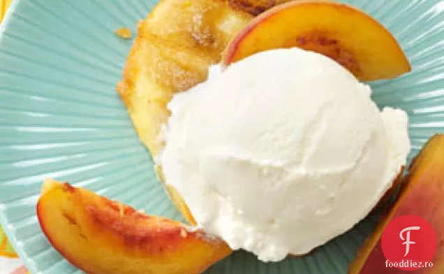 Piersici La Grătar Și Tort De Lire Sterline