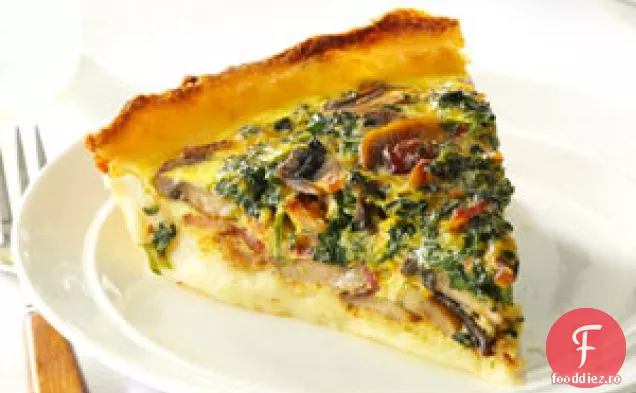 Quiche de spanac cu crustă de cartofi