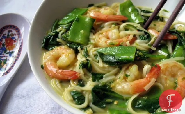 Supă de nucă de cocos-Curry cu creveți