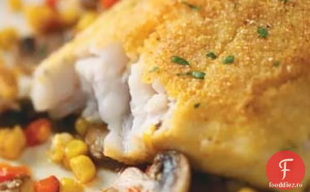 Walleye Cu Crustă De Făină De Porumb