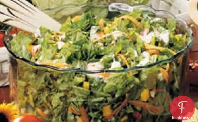Salată verde cu sos de brânză albastră