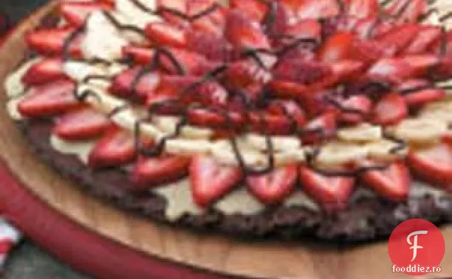 Pizza Brownie Cu Banane Și Fructe De Pădure