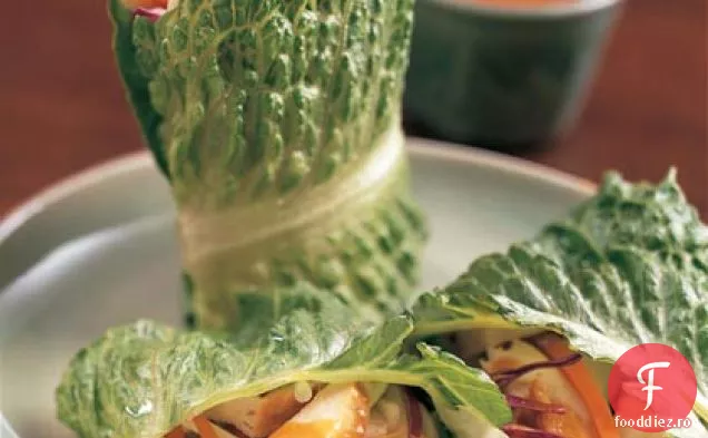 Salată de pui învelită cu sos de arahide-Miso