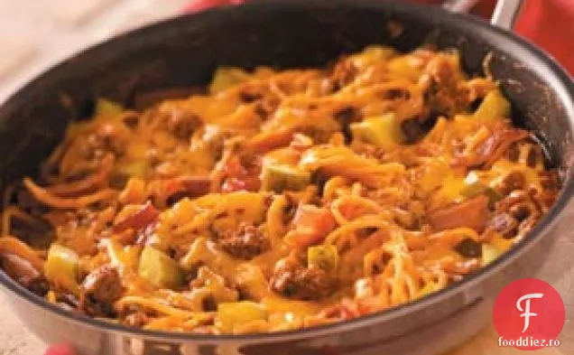 Bacon Cheeseburger Spaghete