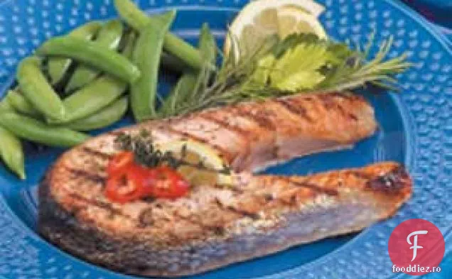 Fripturi De Somon La Grătar Cu Lămâie