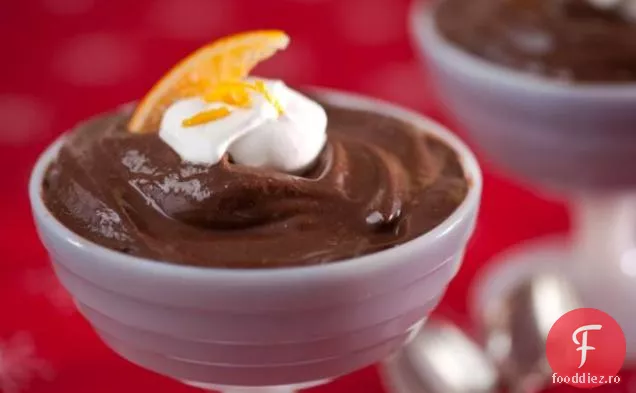 Mousse de ciocolată Espresso cu frișcă mascarpone portocalie