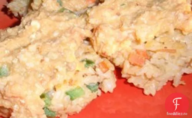 Prăjituri de orez auriu cu sos de cartofi dulci-ghimbir