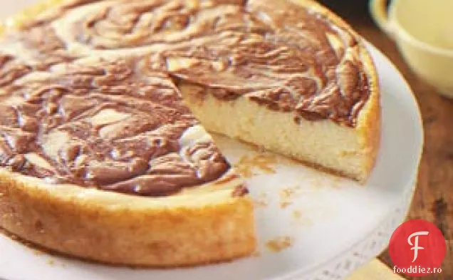 Cheesecake Cu Vârtej De Ciocolată