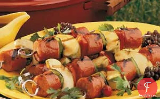 Kielbasa Apple Kabobs