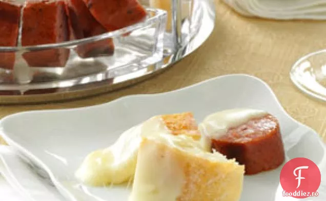 Fondue Riesling și brânză elvețiană