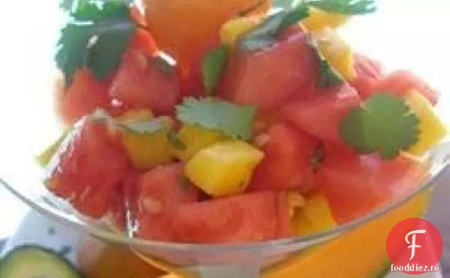 Salată de pepene galben, Mango și Avocado