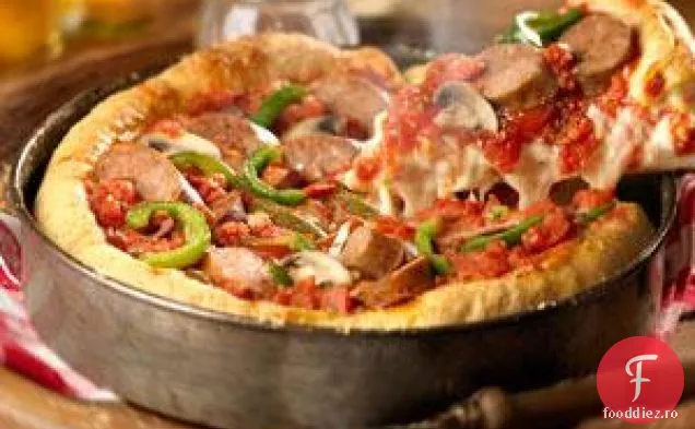 Pizza Italiană Cu Cârnați Adânci