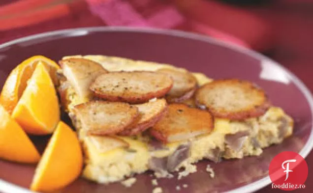 Frittata De Cartofi Și Ceapă Roșie
