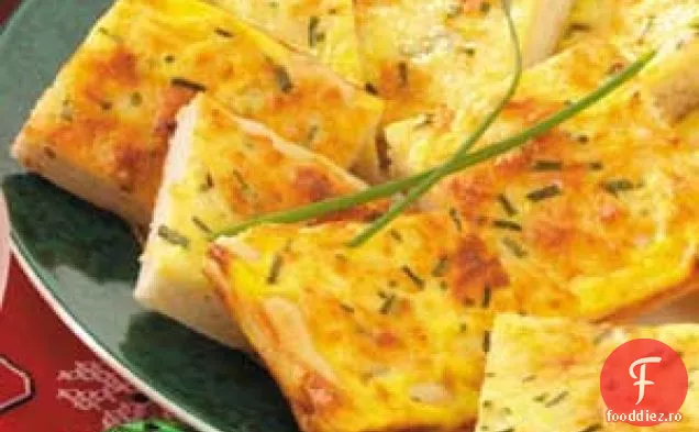 Cheese ' n ' Egg Pizza Squares