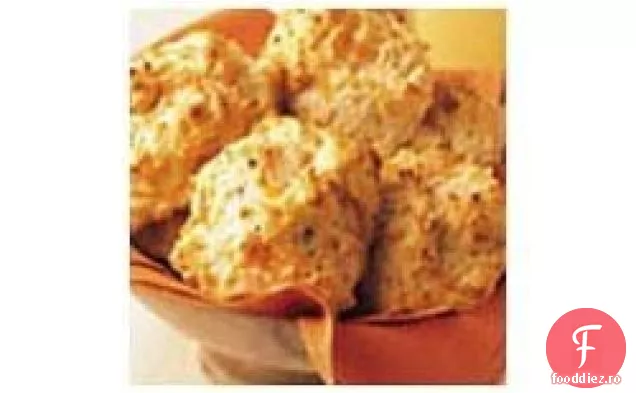 Cheddar și biscuiți de usturoi prăjiți
