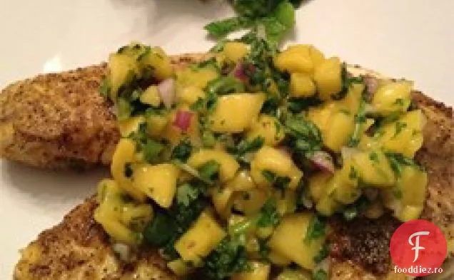 Tilapia curry cu Salsa de Mango