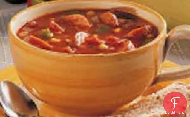 Supă de porumb și cârnați
