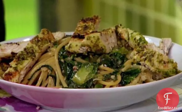Pui la grătar cu pesto de rucola