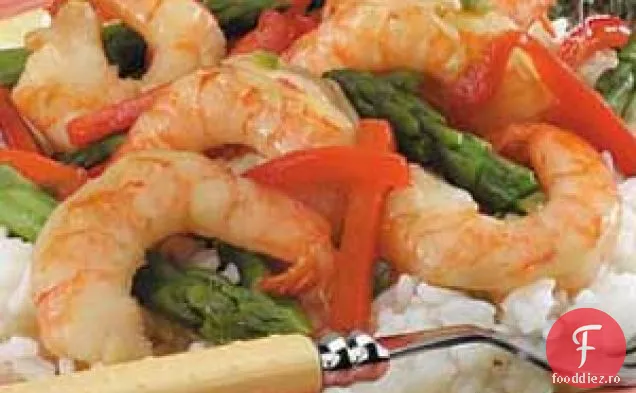 Creveți de var cu sparanghel