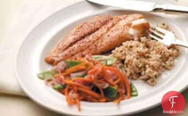 Snapper cu amestec de legume