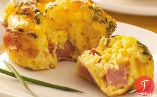 Mini șuncă și brânză Frittatas