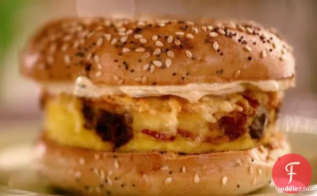 Chiuveta De Bucatarie Frittata Bagel Sandwich