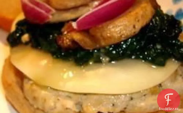 Burgeri de curcan cu usturoi și fermă