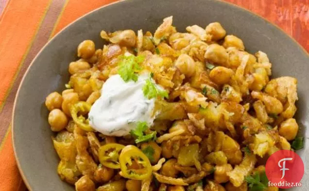 Cartofi curry și năut