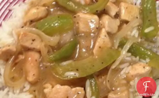 Pui cu ardei de lămâie și sos