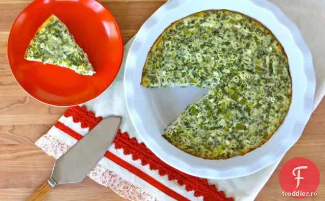 Quiche fără crustă cu Feta și sparanghel