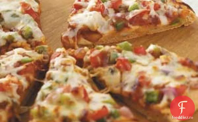 Pizza vegetariană cu crustă de roșii cu ierburi