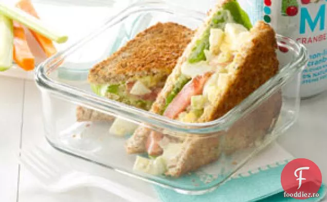 Sandvișuri Cu Salată De Ouă Pesto-Dijon