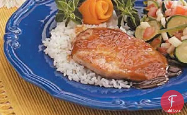 Cotlet De Porc Glazurat Cu Portocale