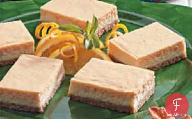 Batoane De Cheesecake Cu Portocale