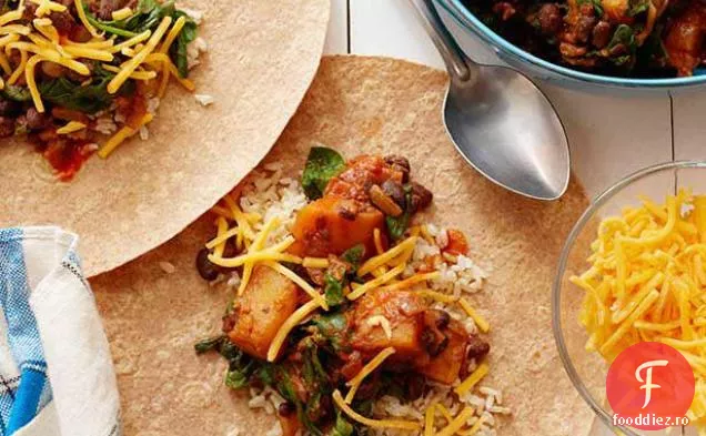Burritos vegetarieni congelați