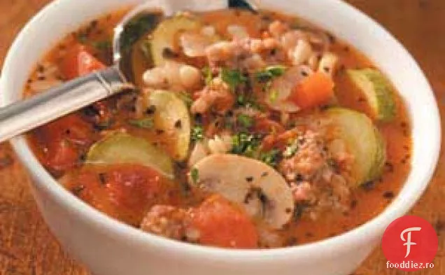 Supă Italiană De Cârnați Orzo