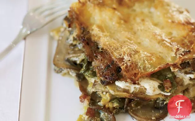 Lasagna cu rădăcină de țelină și ciuperci