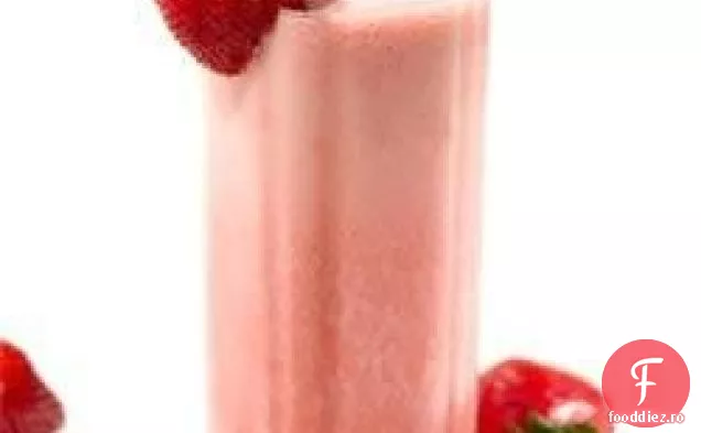 Smoothie Sunrise Cu Banane Cu Căpșuni Proaspete Cu Îndulcitor Natural Truvia