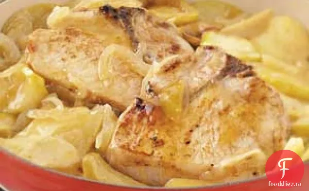 Cotlet de porc Stovetop cu mere