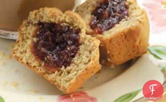 Muffins cu unt de arahide și jeleu