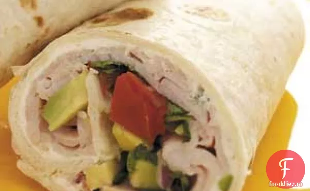 Wrap-uri cu curcan afumat cu avocado