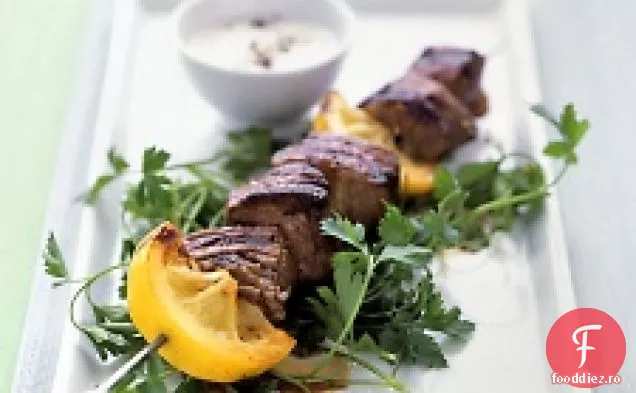 Kebab de miel cu lămâie-usturoi