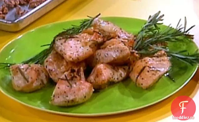 Pui Prăjit Cu Usturoi Cu Rozmarin Și Lămâie