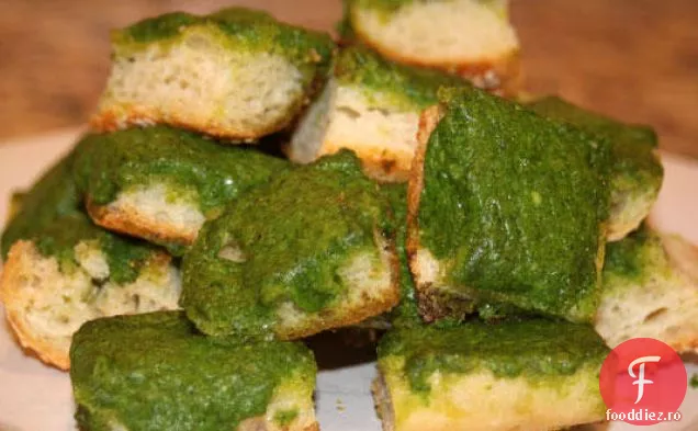 Verde înghiți - ' ems usturoi pâine bucăți