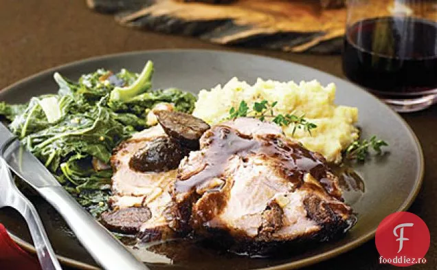 Friptură de umăr de porc cu smochine, usturoi și Pinot Noir