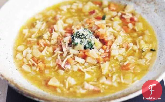 Supă De Legume Cu Pesto De Mentă