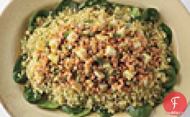 Cohlrabi de linte roșie curry și salată de cuscus
